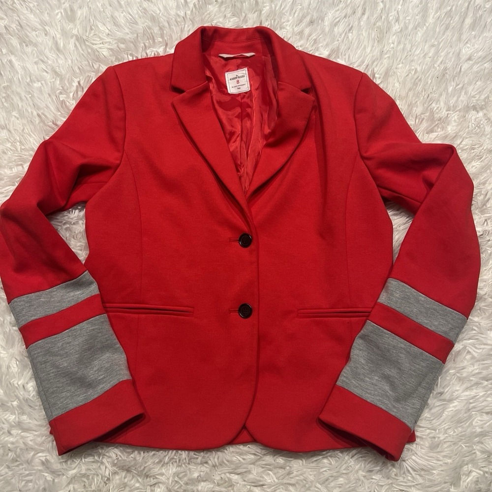 Women's Gap The Academy Red Pink Blazer Jacket Size 8